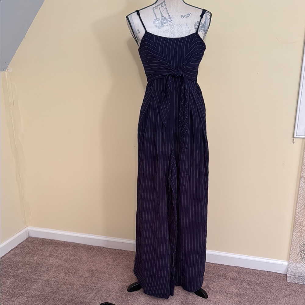 Navy Striped Jumpsuit